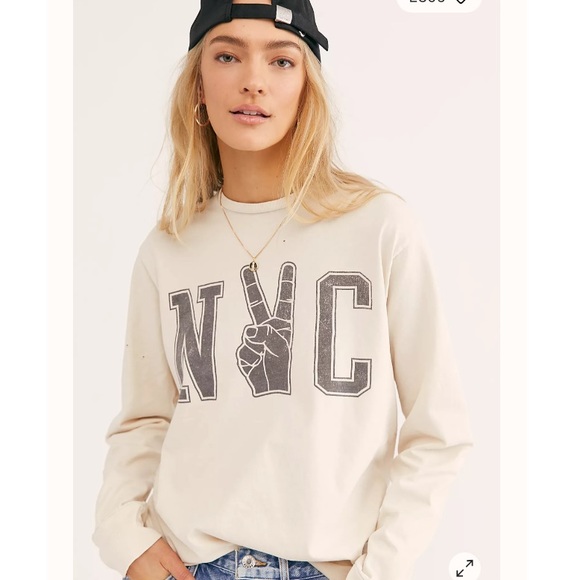 Free People Tops - Free People X Retro Brand NYC Peace Long Sleeve